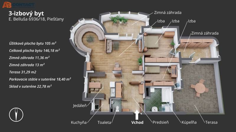 pôdorys E. Belluša 18, predaj